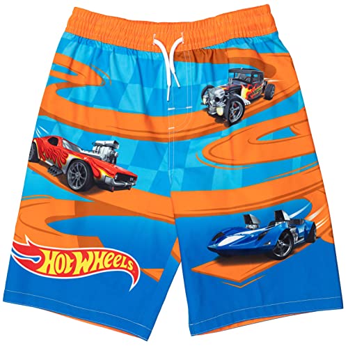 Hot Wheels UPF 50+ Pullover Rash Guard en Zwembroek Outfit Set Peuter tot Big Kid, Blauw, 10-12 - Image 4